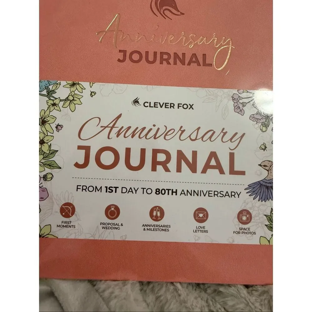 Clever Fox Anniversary Journal – Couple Memory Book & Photo Album Space